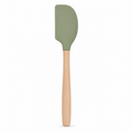 Spatule de cuisine en silicone sauge avec manche en hêtre 32 cm