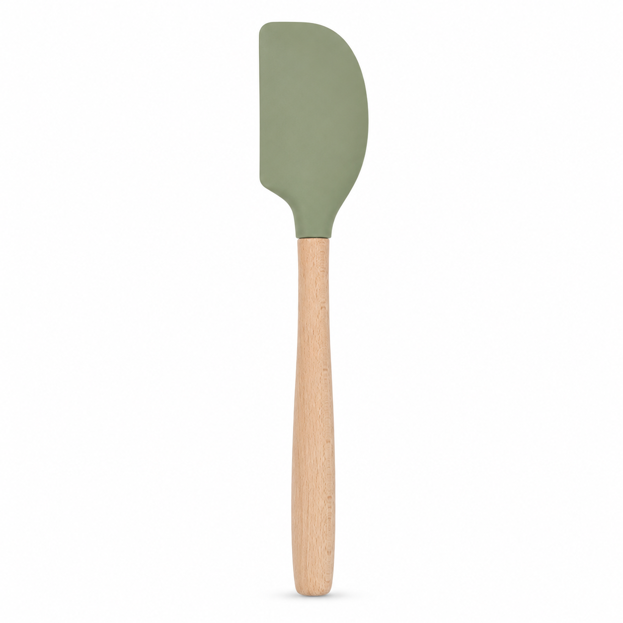 Spatule de cuisine en silicone sauge avec manche en hêtre 32 cm