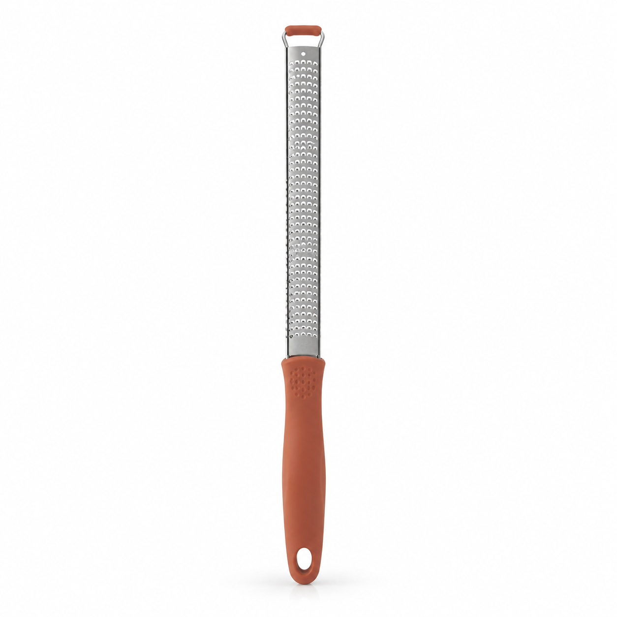 Zesteur fin en inox avec poignée terracotta 32 cm
