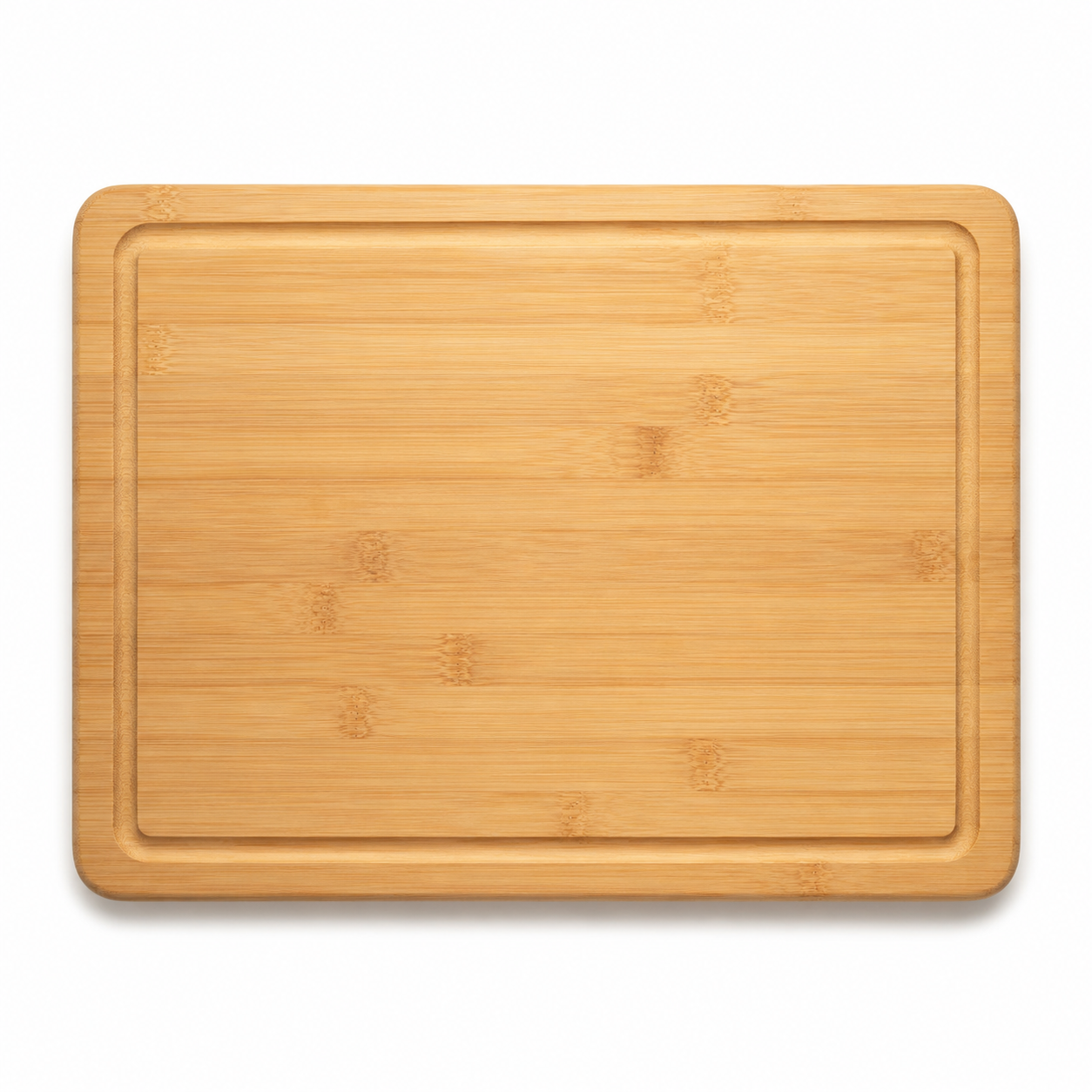 Planche à découper en bambou naturel avec rigole 38 x 26 cm