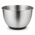 Saladier de préparation en inox brossé avec base silicone 3 L
