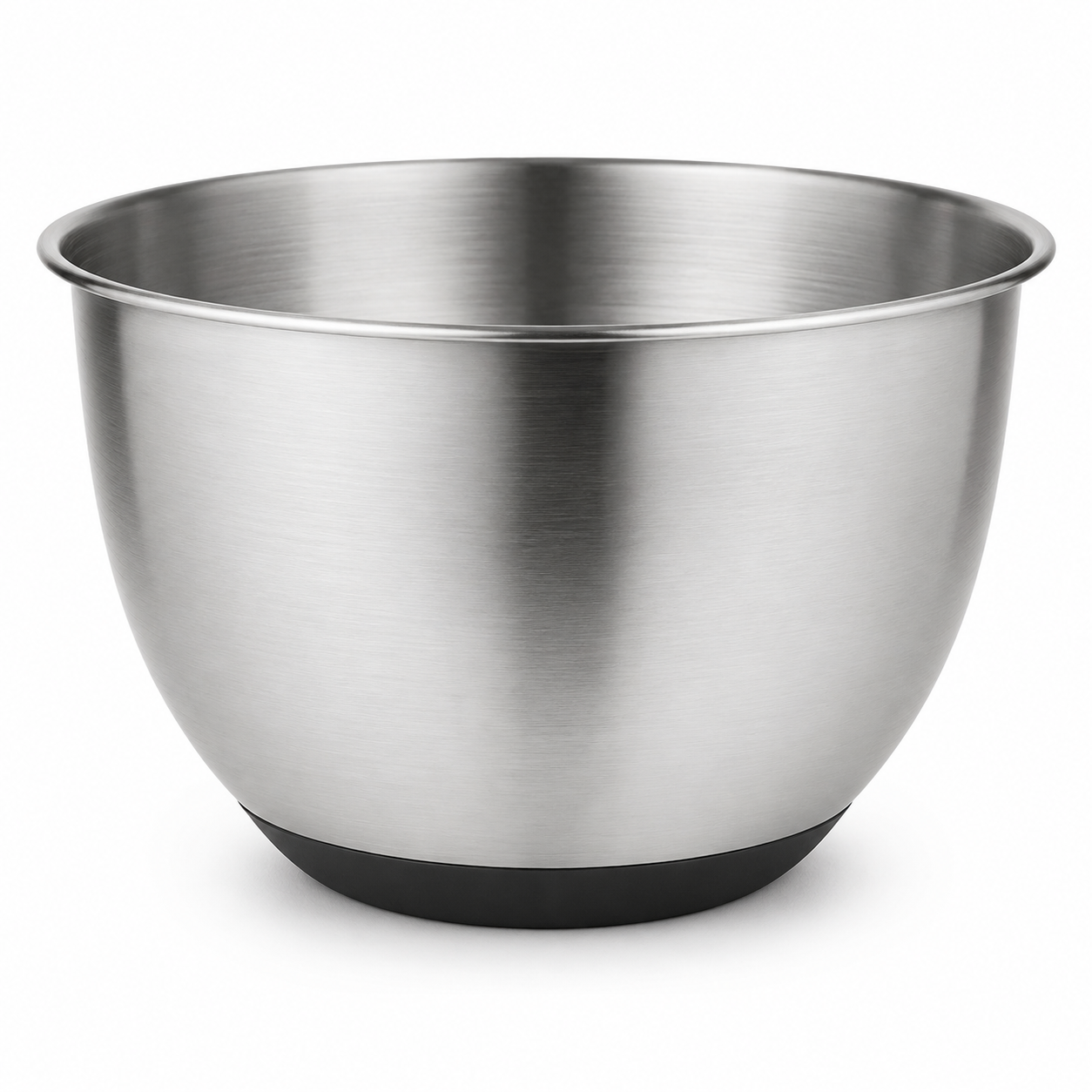 Saladier de préparation en inox brossé avec base silicone 3 L