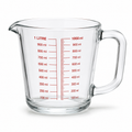 Verre doseur en borosilicate avec graduations rouges 1 L