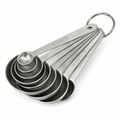 Lot de 6 cuillères doseuses en inox avec anneau
