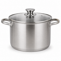 Marmite en inox brossé avec couvercle 6 L