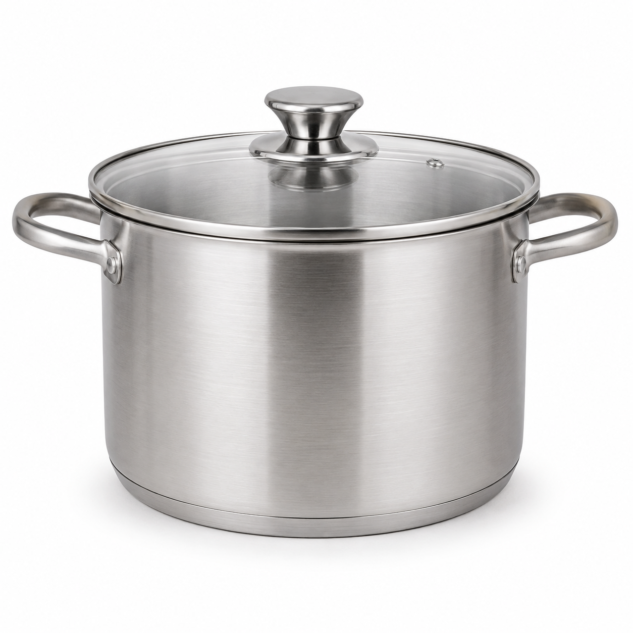 Marmite en inox brossé avec couvercle 6 L