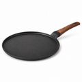 Poêle à crêpes antiadhésive noire bord bas 26 cm