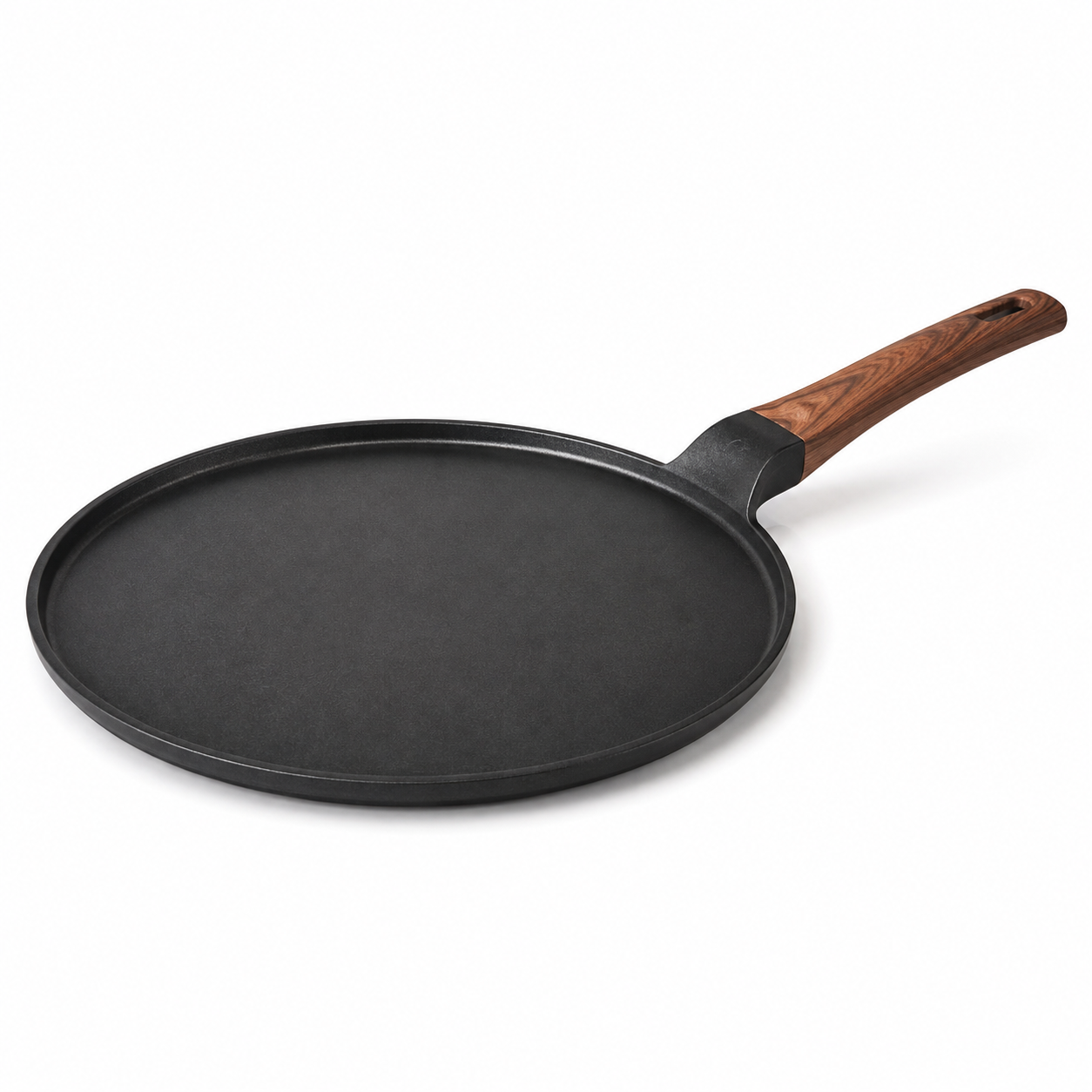 Poêle à crêpes antiadhésive noire bord bas 26 cm