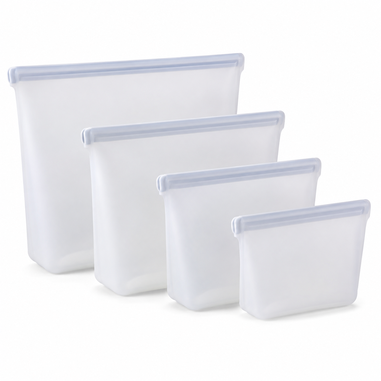 Lot de 4 sacs de conservation en silicone réutilisable