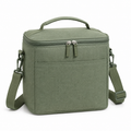 Sac repas isotherme vert sauge avec bandoulière 8 L