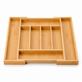 Range-couverts extensible en bambou naturel 33 à 48 cm