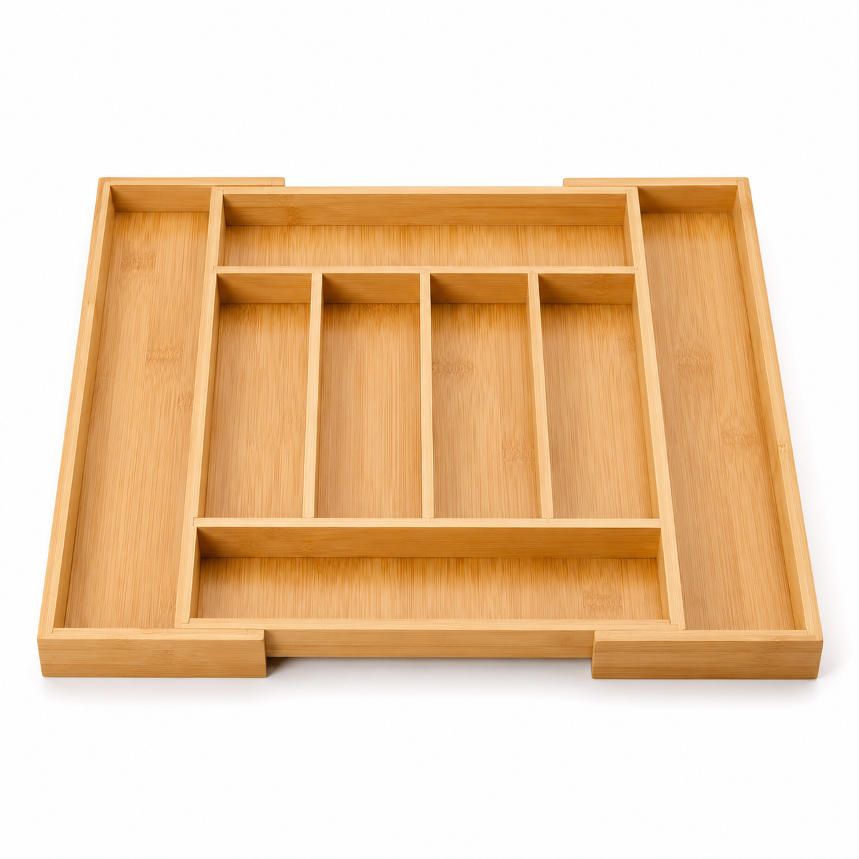 Range-couverts extensible en bambou naturel 33 à 48 cm