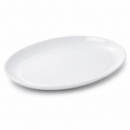 Plat de service ovale en porcelaine blanche 36 cm