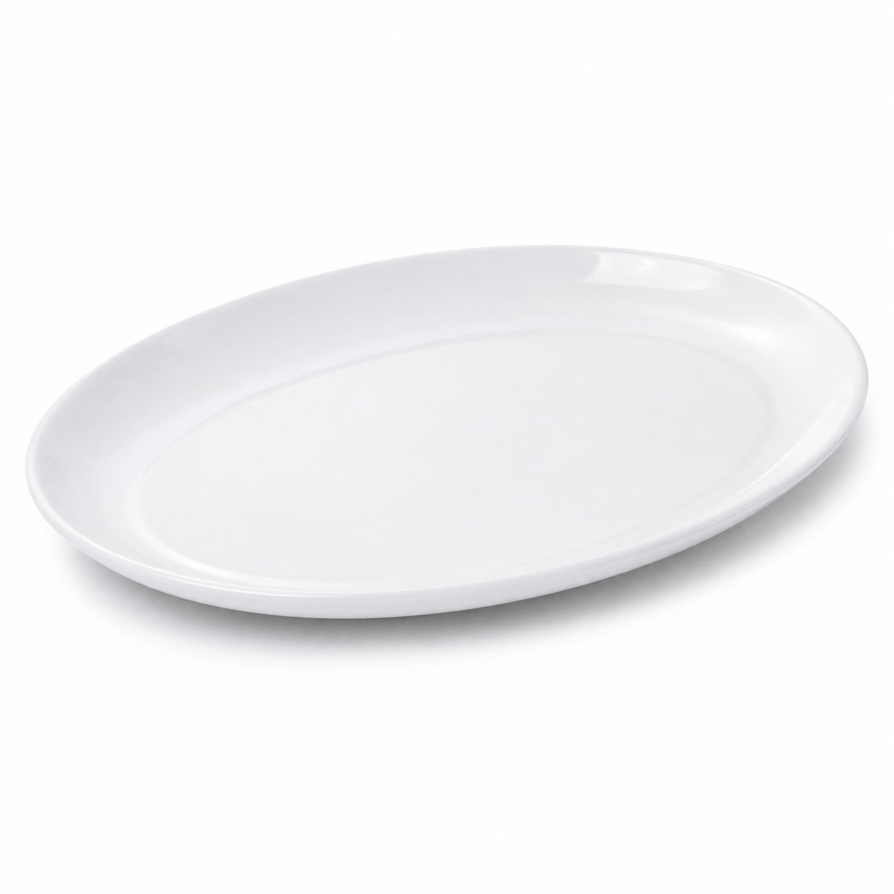 Plat de service ovale en porcelaine blanche 36 cm