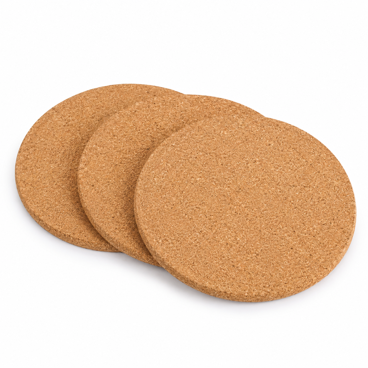 Lot de 3 dessous-de-plat en liège naturel 20 cm