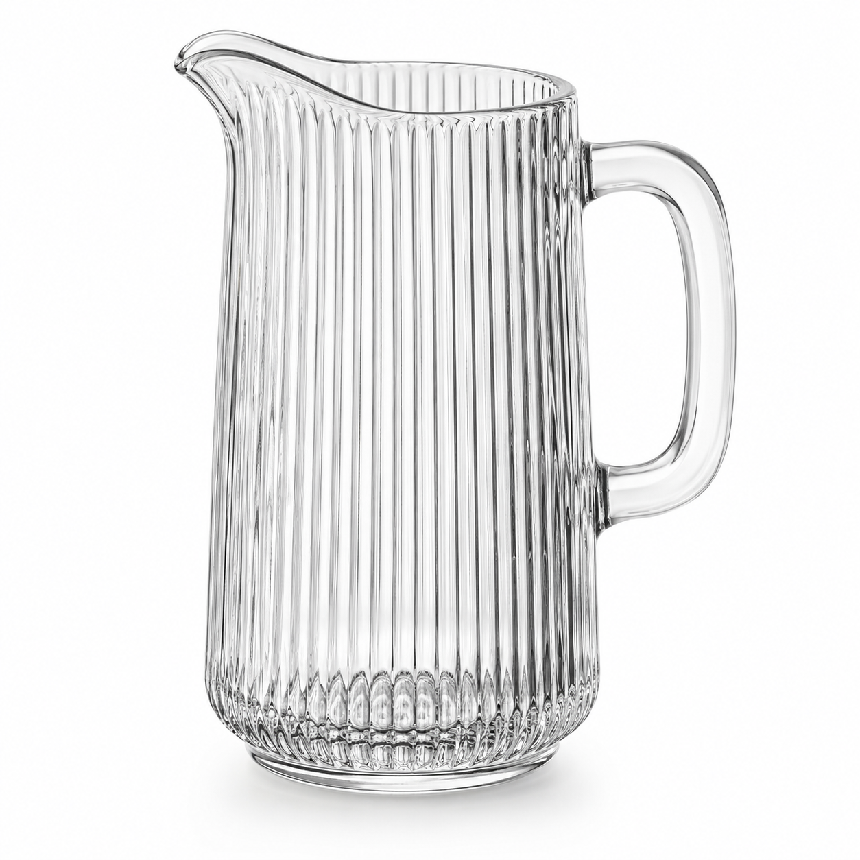 Pichet de service en verre côtelé 1,5 L